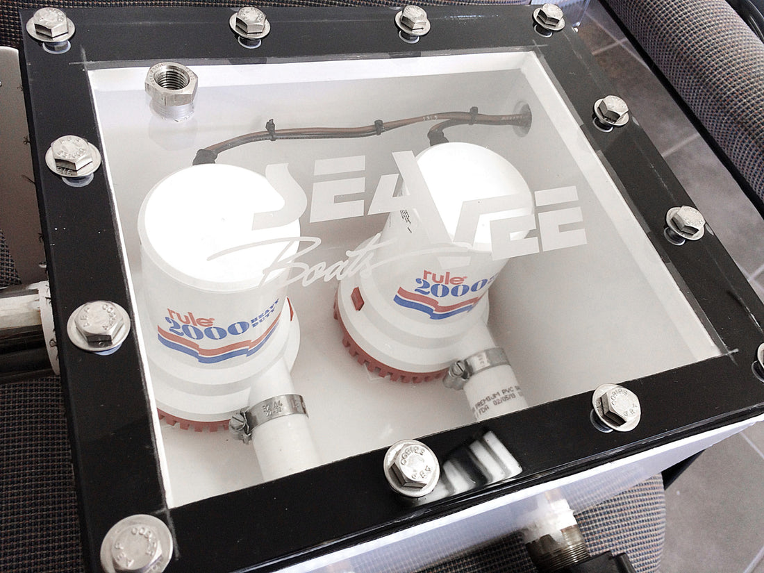 Fiberglass Two Pump SeaChest Box w/ Recirculation PellegriniMarine